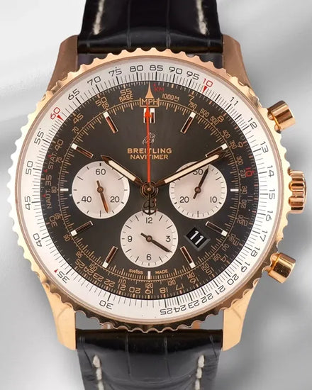 Breitling Navitimer 01 46MM Slate Grey Dial Leather Strap (RB0127)