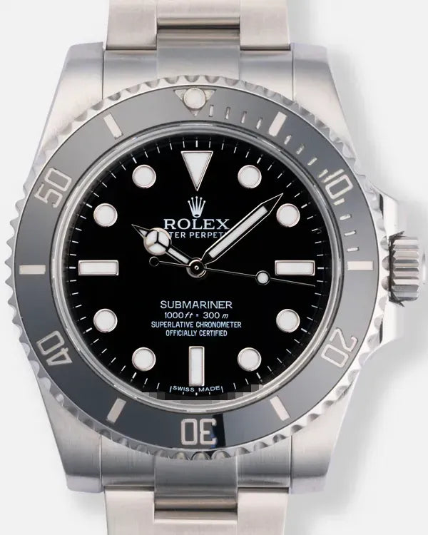 2014 Rolex Submariner No Date 40MM Black Dial Oyster Bracelet (114060)