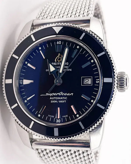 Breitling Superocean Heritage 42MM Black Dial Steel Bracelet (A17321)