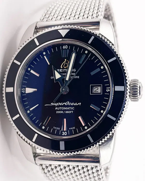 Breitling Superocean Heritage 42MM Black Dial Steel Bracelet (A17321)