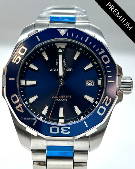 TAG Heuer Aquaracer 300M 41MM Quartz Blue Dial Steel Bracelet (WAY111C.BA0928)