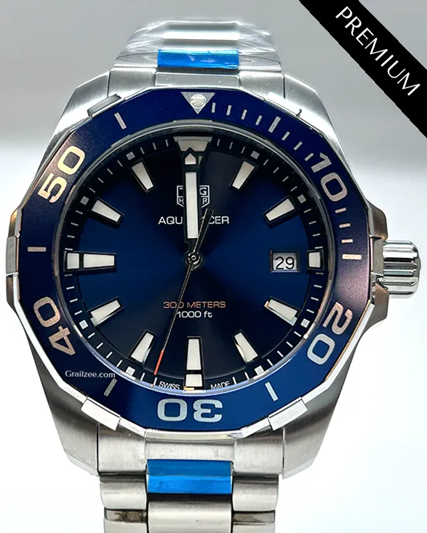 TAG Heuer Aquaracer 300M 41MM Quartz Blue Dial Steel Bracelet (WAY111C.BA0928)