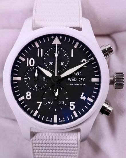 2023 IWC Schaffhausen Pilot Top Gun Edition “Lake Tahoe” 44.5MM Black Dial Rubber Strap (IW389105)