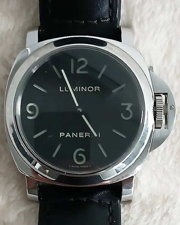 Panerai Luminor Base 44MM Black Dial Leather Strap (PAM00112)