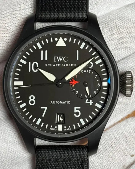 2014 IWC Schaffhausen Pilot Big Pilot "Top Gun" 48MM Black Dial Textile Strap (IW501901)