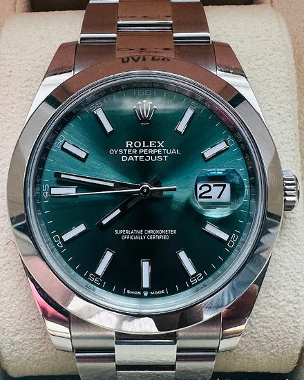 2024 Rolex Datejust 41MM Green Dial Oyster Bracelet (126300)