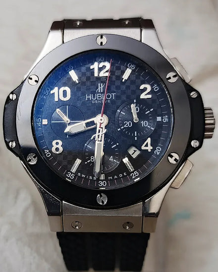 No Reserve - Hublot Big Bang 44MM Carbon Fiber Dial Rubber Strap (301.SB.131.RX)