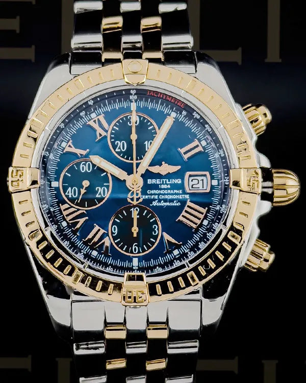 Breitling Chronomat Evolution 44MM Blue Dial Two-Tone Bracelet (C13356)