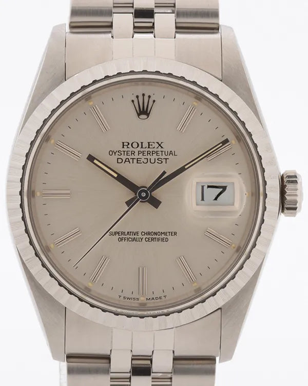 Rolex Datejust 36MM Silver Dial Steel Jubilee Bracelet (16030)
