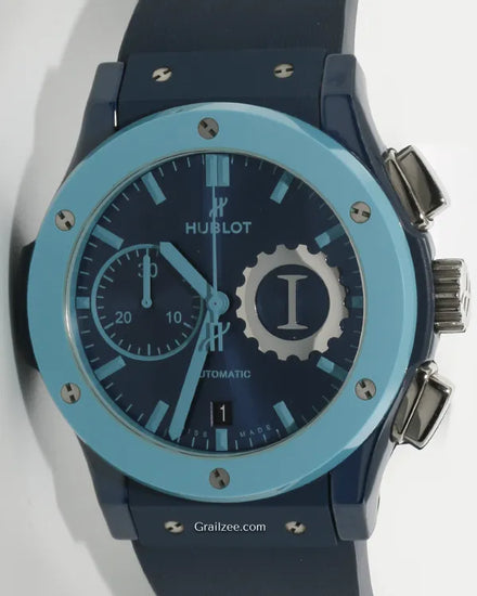 Hublot Classic Fusion Blue Garage Italia L.E. 45MM Blue Dial Rubber Strap (521.EX.7170.RX.GIT19)