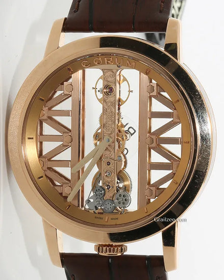 Corum Golden Bridge 43MM Skeleton Dial Leather Strap (113.900.55/0F02 GG55R)