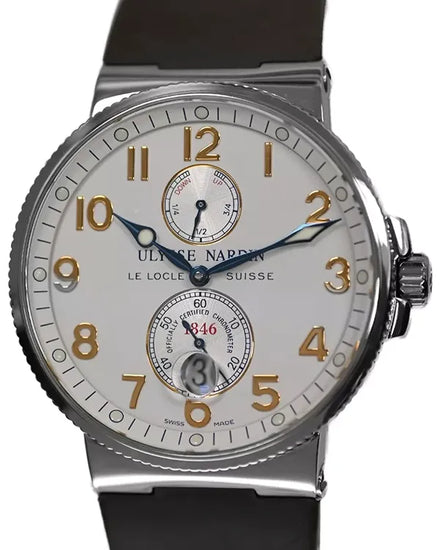 Ulysse Nardin Marine 41MM White Dial Rubber Strap (263-66)