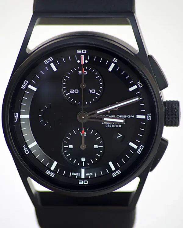 2024 Porsche Design 1919 42MM Black Dial Leather Strap (6023.1.02.001.07.2)
