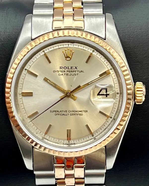 Rare Rolex Datejust 36MM Silver "Pie Pan" Dial Two-Tone Jubilee Bracelet (1601)
