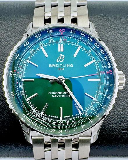 No Reserve - 2025 Breitling Navitimer Automatic 41MM Green Dial Steel Bracelet (A17329371L1A1)