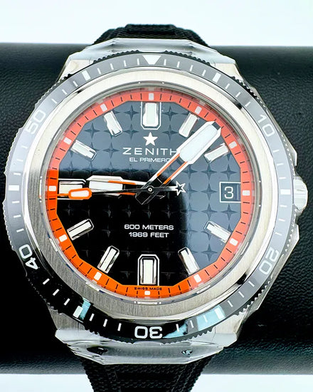 No Reserve - 2024 Zenith Defy Extreme Diver 42.5MM Black Dial Textile Strap (95.9600.3620/21.I300)