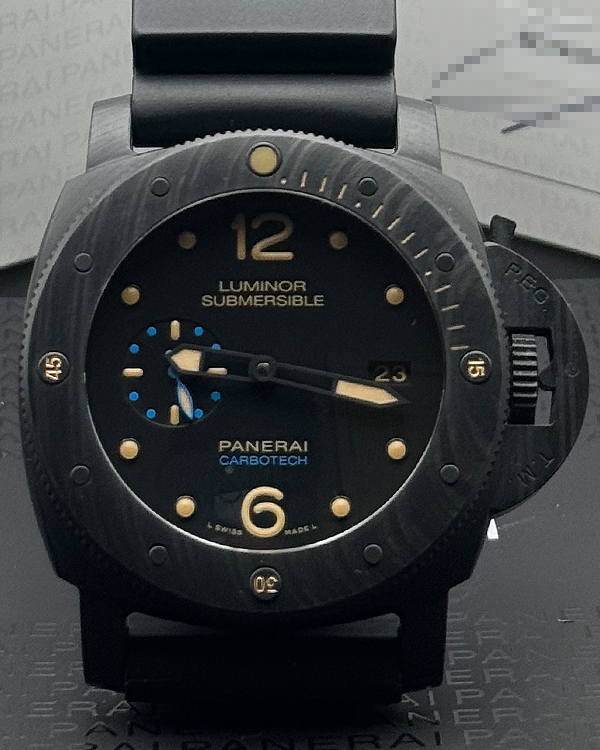 2016 Panerai Submersible 1950 3 Days Automatic 47MM Black Dial Rubber Strap (PAM00616)