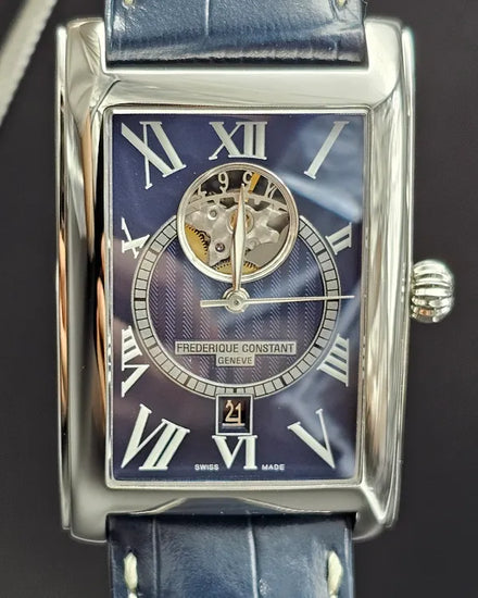 No Reserve - Frederique Constant Classics 47MM Blue Dial Leather Strap (FC-315DNS4C26)