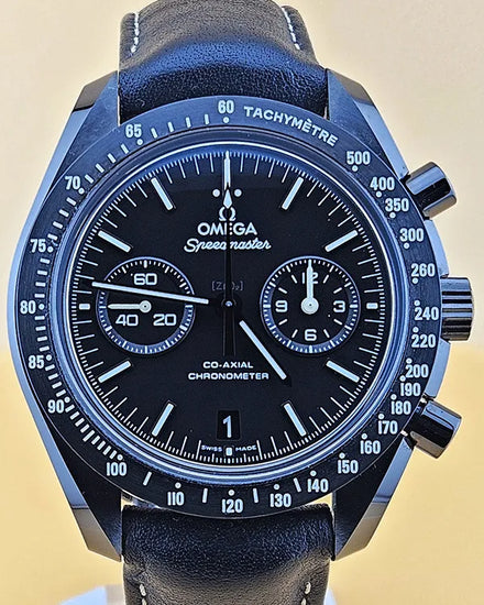 Omega Speedmaster Dark Side of the Moon "Pitch Black" 44.25MM Black Dial Leather Strap (311.92.44.51.01.004)