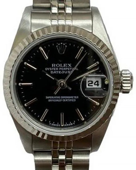 Rolex Lady-Datejust 26MM Black Dial Jubilee Bracelet (69174)