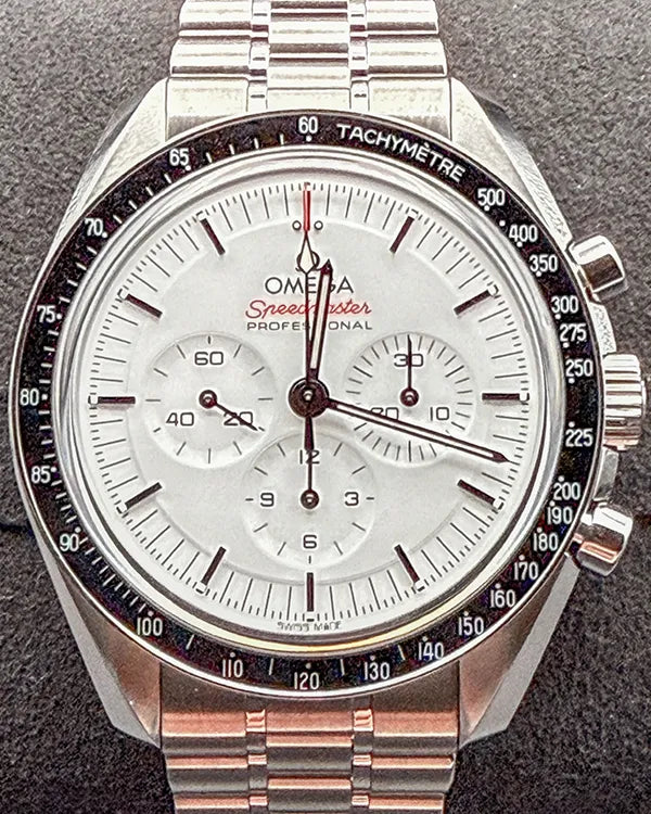 2024 Omega Speedmaster Professional Moonwatch 42MM White Dial Steel Bracelet (310.30.42.50.04.001)