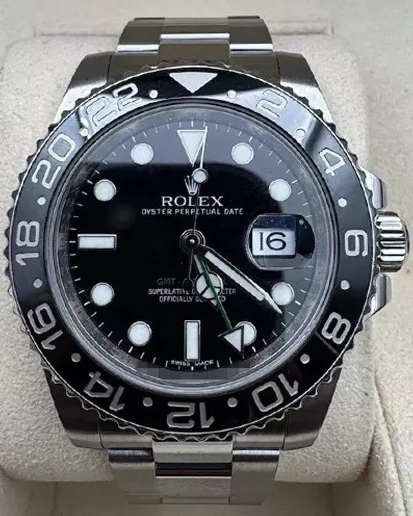 2012 Rolex GMT-Master II 40MM Black Dial Oyster Bracelet (116710)