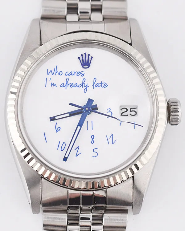 Rolex Datejust "Who Cares" 36MM Aftermarket White Dial Jubilee Bracelet (16014)
