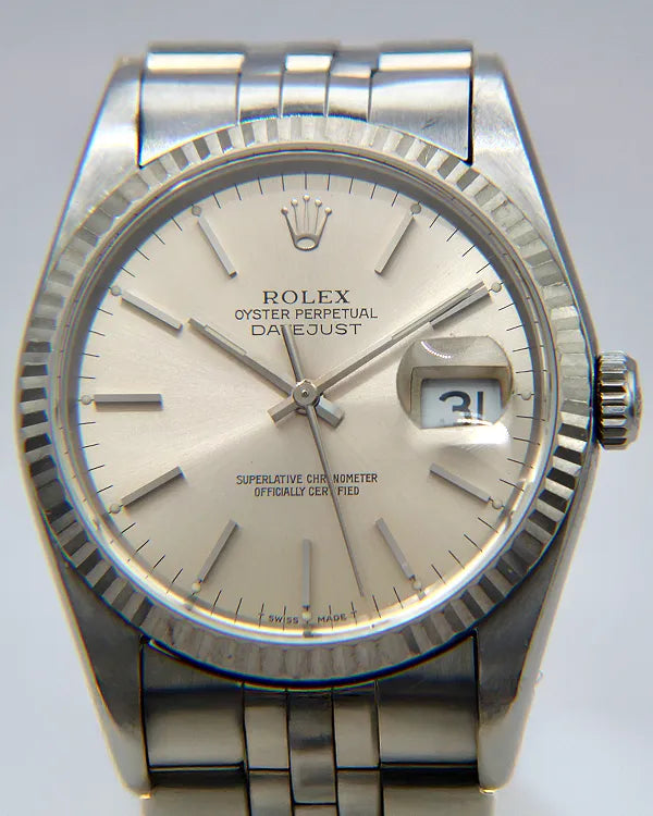 1994 (S Serial) Rolex Datejust 36MM Silver Dial Jubilee Bracelet (16234)