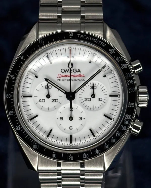 2024 Omega Speedmaster Professional Moonwatch 42MM White Dial Steel Bracelet (310.30.42.50.04.001)