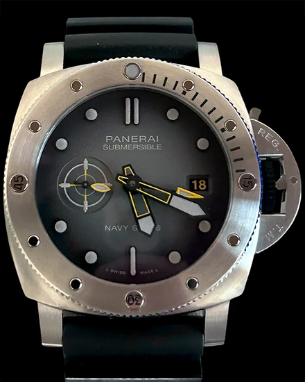 No Reserve - 2023 Panerai Submersible "Navy SEALs" L.E. 44MM Grey Dial Rubber Strap (PAM01323)