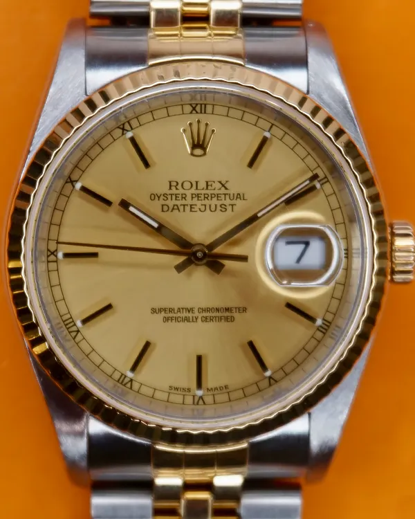 2006 Rolex Datejust 36MM Champagne Dial Two-Tone Jubilee Bracelet (16233)