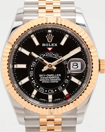 Rolex Sky-Dweller 42MM Black Dial Two-Tone Jubilee Bracelet (326933)