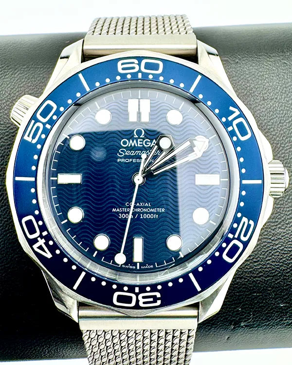 No Reserve - 2023 Omega Seamaster Diver 300M "James Bond 60th Anniversary" 42MM Blue Dial Steel Bracelet (210.30.42.20.03.002)