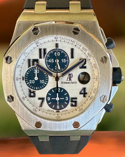 Audemars Piguet Royal Oak Offshore Chronograph 42MM White Dial Rubber Strap (26170ST.OO.D305CR.01)
