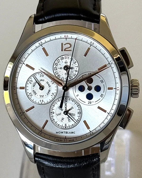 Montblanc Heritage Chronométrie 42MM Silver Dial Leather Strap (MB114875)