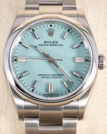 2023 Rolex Oyster Perpetual 36MM Tiffanny Blue Dial Oyster Bracelet (126000)