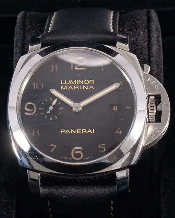 2016 Panerai Luminor 1950 44MM Black Dial Leather Strap (PAM00359)