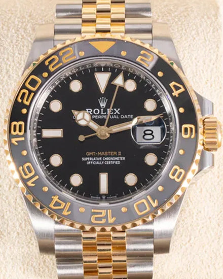 2023 Rolex GMT-Master II "Bumblebee" 40MM Black Dial Two-Tone Jubilee Bracelet (126713GRNR)