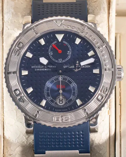 Ulysse Nardin Marine 1846 L.E. 42.7MM Blue Dial Rubber/Steel Strap (263-58)