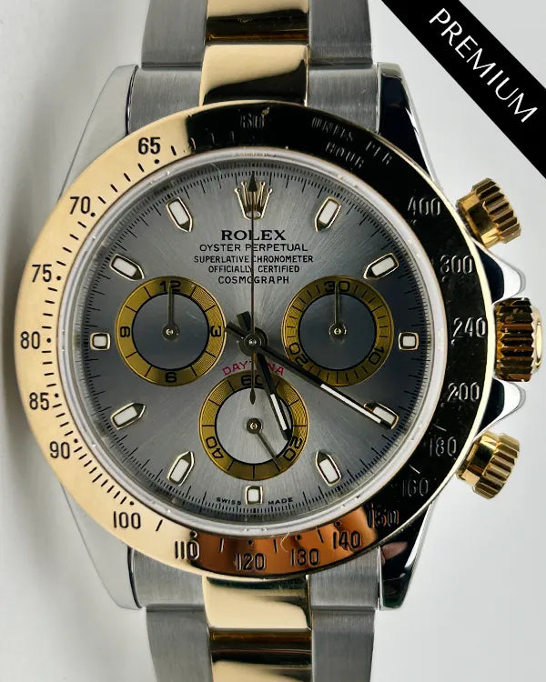 2004 Rolex Cosmograph Daytona 40MM Aftermarket Grey Dial Two-Tone Oyster Bracelet (116523)