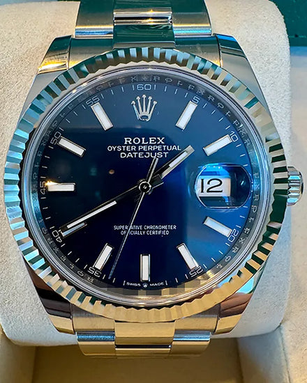 2025 Rolex Datejust 41MM Blue Dial Oyster Bracelet (126334)