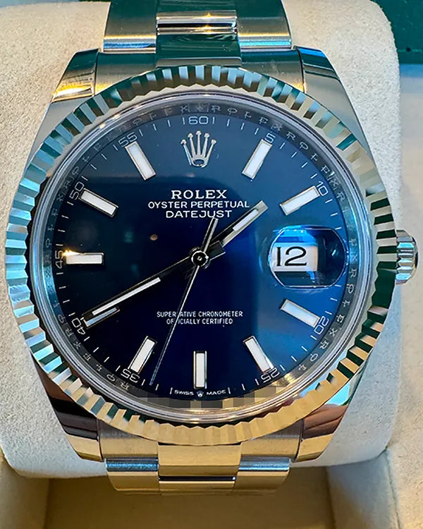 2025 Rolex Datejust 41MM Blue Dial Oyster Bracelet (126334)