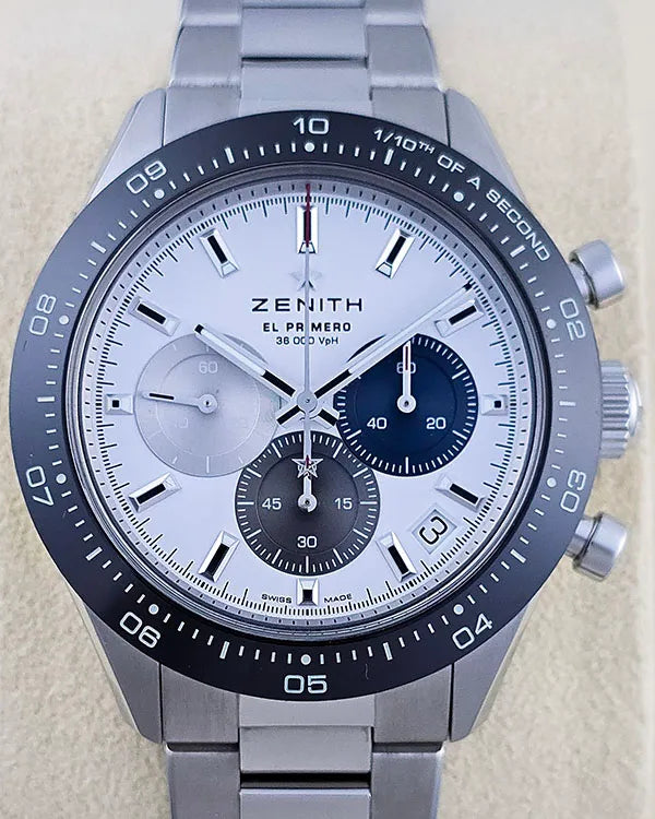 No Reserve - 2023 Zenith Chronomaster Sport 41MM White Dial Steel Bracelet (03.3100.3600/69.M3100)