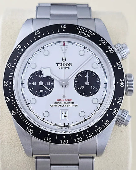 No Reserve - 2022 Tudor Black Bay Chrono "Panda" 41MM White Dial Steel Bracelet (79360N)