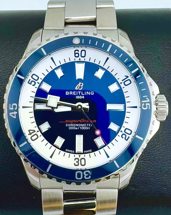 No Reserve - 2025 Breitling Superocean 42MM Blue Dial Steel Bracelet (A17375E71C1A1)