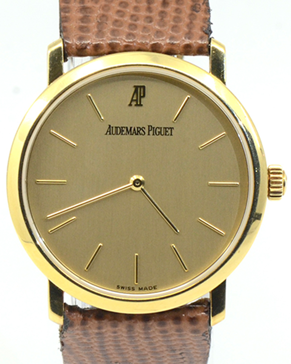 Audemars Piguet Vintage 32MM Champagne Dial Aftermarket Leather Strap (15048BA)