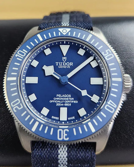 No Reserve - 2024 Tudor Pelagos FXD 42MM Blue Dial Textile Strap (25707B/24)