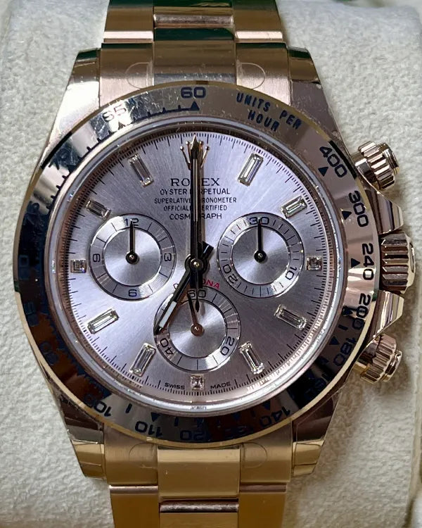 2021 Rolex Cosmograph Daytona 40MM Sundust Dial Rose Gold Oyster Bracelet (116505)