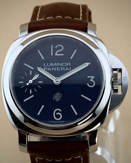 2021 Panerai Luminor Base Logo 44MM Black Dial Leather Strap (PAM01084)