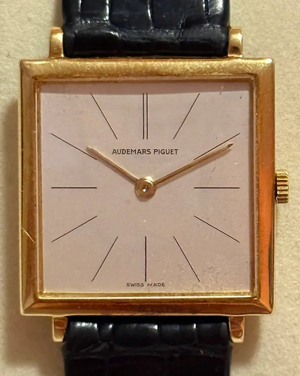 Audemars Piguet Vintage 26.7MM Silver Dial Leather Strap (5091BA)